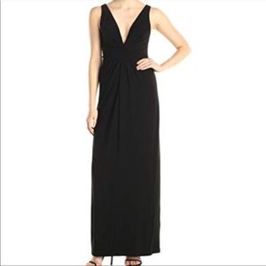 Adrianna Papell Black V-Neck Gown